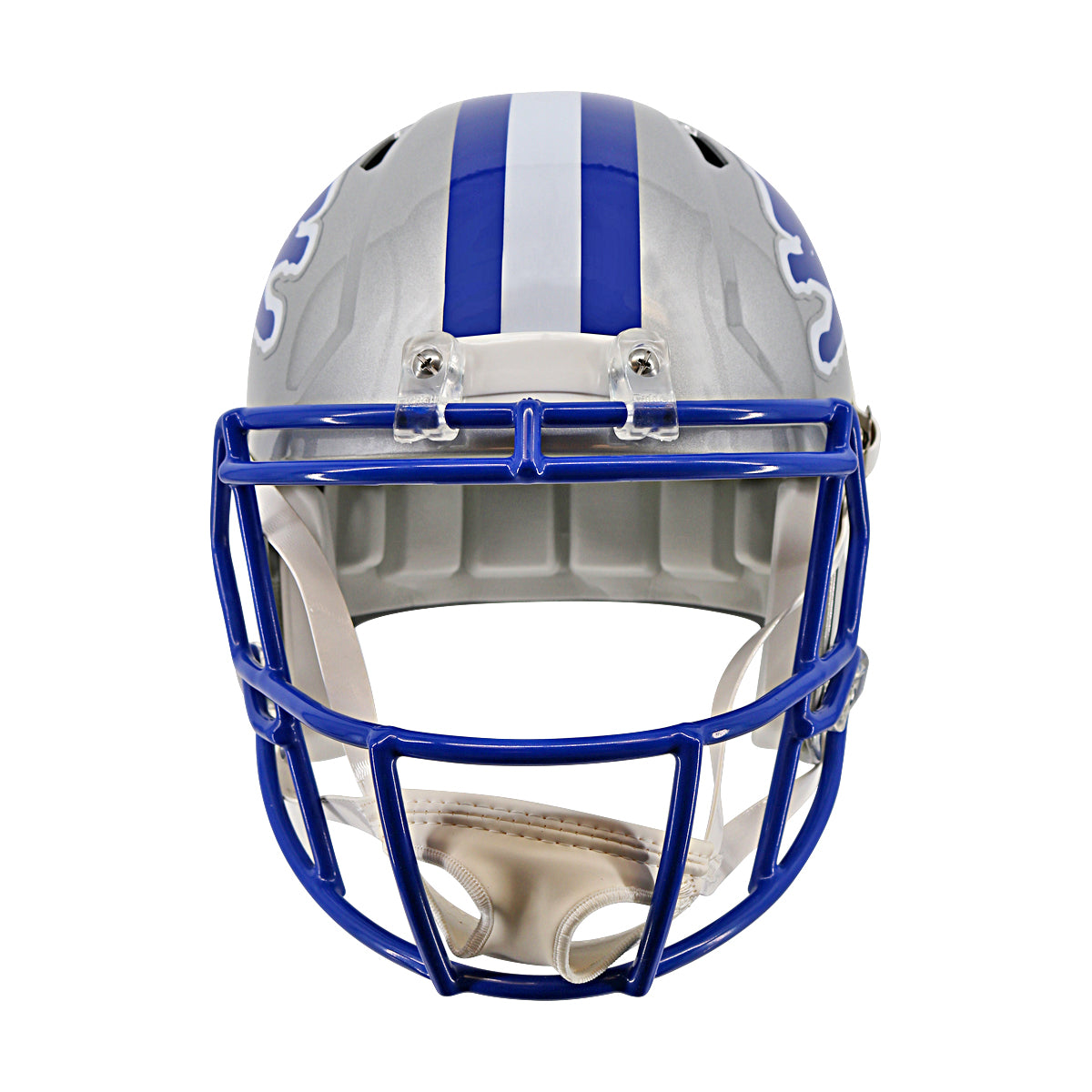 Barry Sanders Detroit Lions Signed Riddell Replica F/S Helmet (Schwartz Sports Auth)-Powers Sports Memorabilia