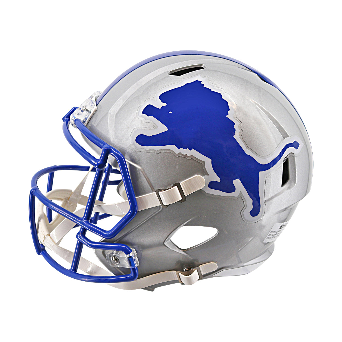 Barry Sanders Detroit Lions Signed Riddell Replica F/S Helmet (Schwartz Sports Auth)-Powers Sports Memorabilia