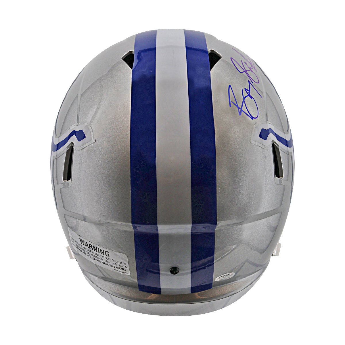 Barry Sanders Detroit Lions Signed Riddell Replica F/S Helmet (Schwartz Sports Auth)-Powers Sports Memorabilia