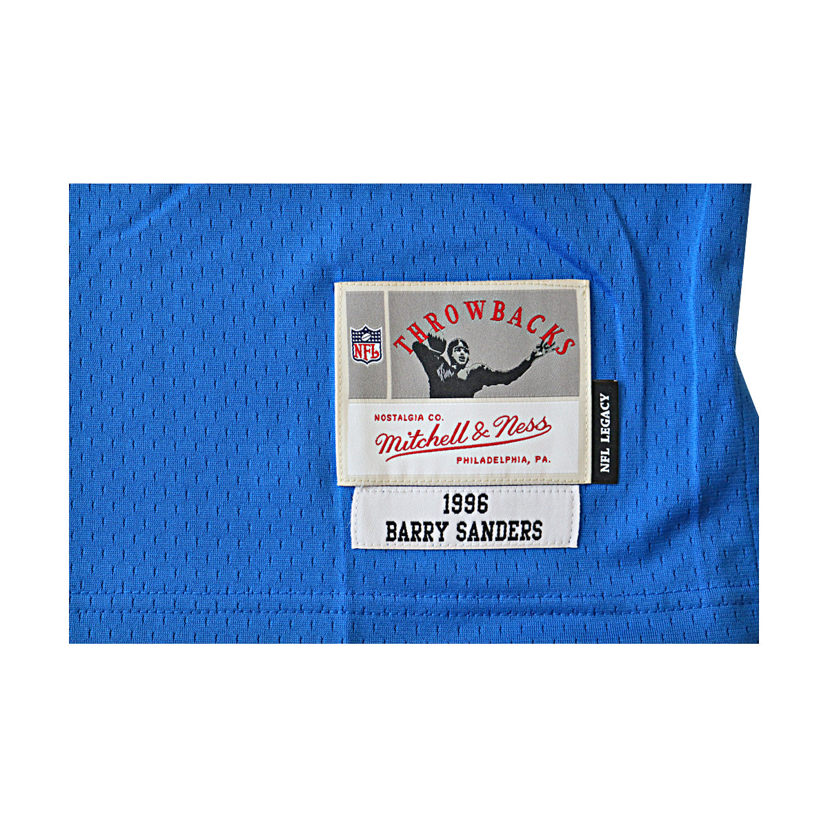 Barry Sanders Detroit Lions Signed Mitchell & Ness 1996 Throwback Legacy Jersey (Schwartz Sports Auth)-Powers Sports Memorabilia