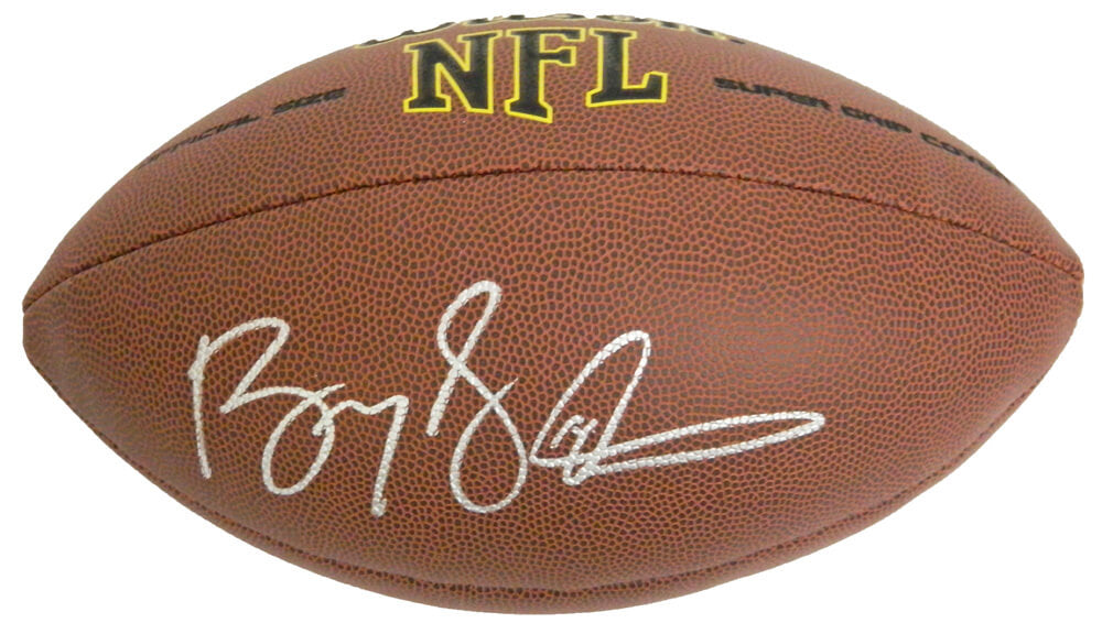 Barry Sanders Autographed Wilson Super Grip Full Size NFL Football-Powers Sports Memorabilia