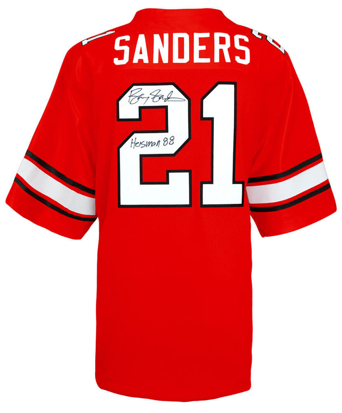 Barry Sanders Oklahoma State Dallas Cowboys Autographed Throwback The Retro Brand-Powers Sports Memorabilia