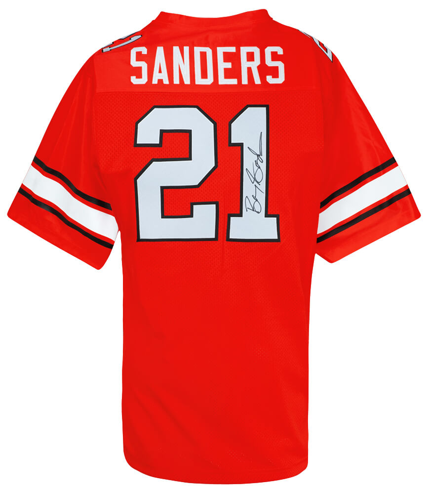 Barry Sanders Autographed Oklahoma State Throwback The Retro Brand Football-Powers Sports Memorabilia