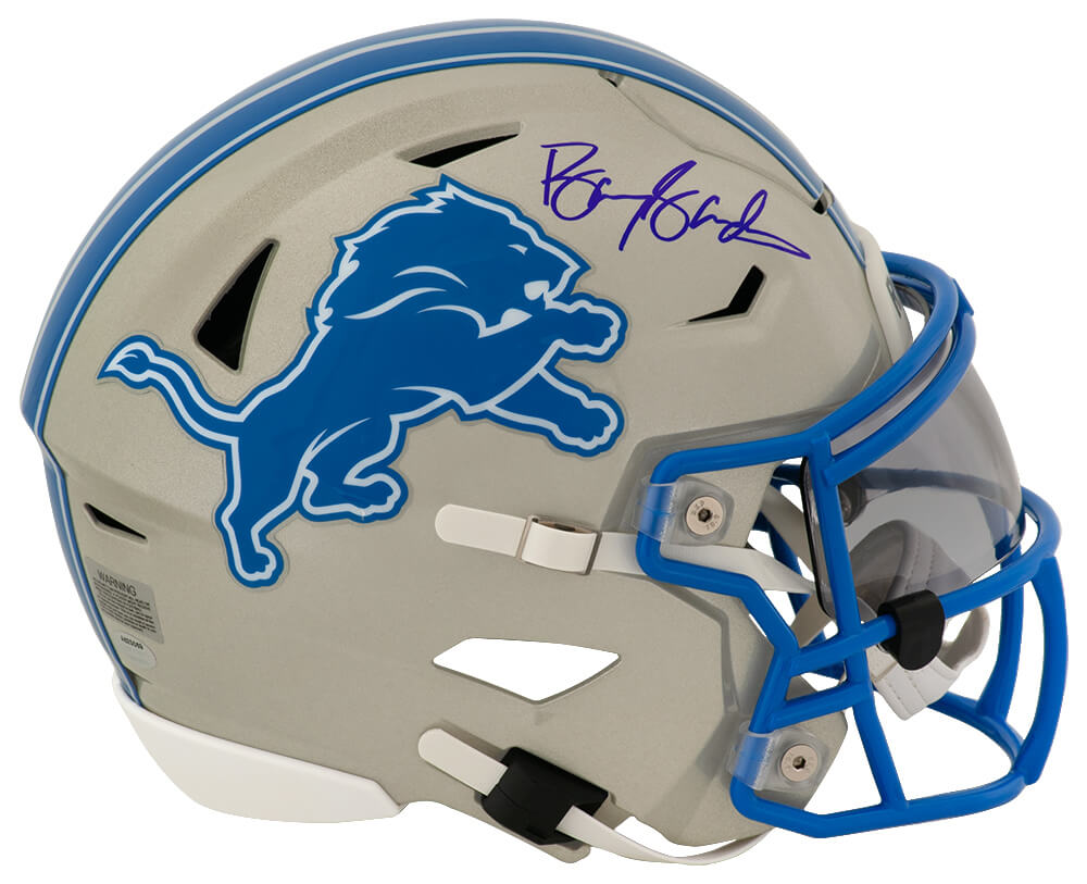Barry Sanders Autographed Detroit Lions Riddell Mid-Size SpeedFlex (MIDI) Helmet-Powers Sports Memorabilia