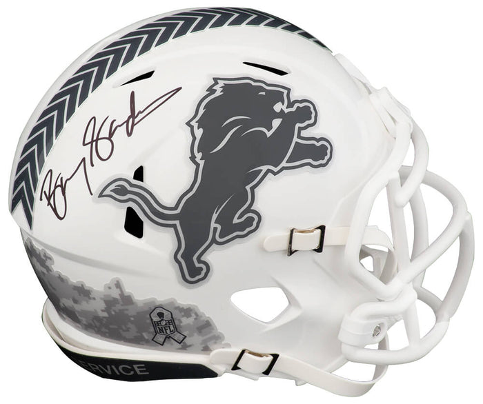 Barry Sanders Detroit Lions Autographed SALUTE 2024 Riddell Mini Helmet-Powers Sports Memorabilia