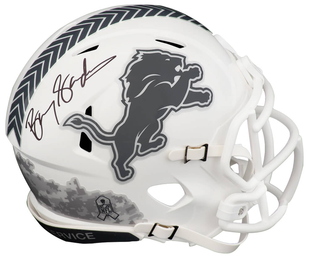 Barry Sanders Detroit Lions Autographed SALUTE 2024 Riddell Mini Helmet-Powers Sports Memorabilia