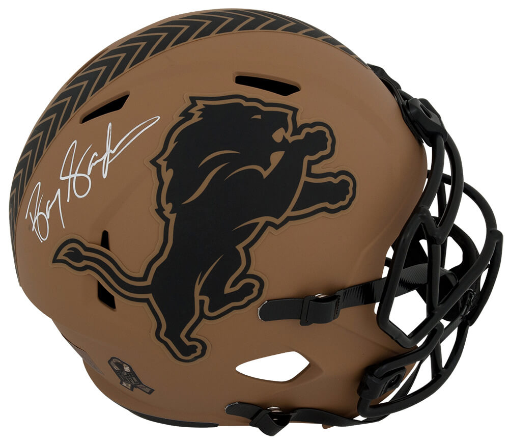 Barry Sanders Autographed Detroit Lions SALUTE 2023 Riddell Full Size Speed Replica Helmet-Powers Sports Memorabilia