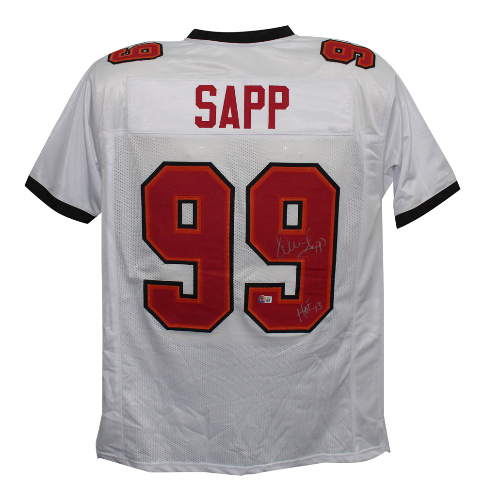Warren Sapp Pro Style White XL Signed Jersey HOF – Beckett Authenticated-Powers Sports Memorabilia