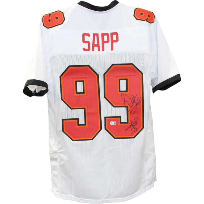 Warren Sapp Signed Pro Style Jersey XL White – Beckett Witness Authenticated-Powers Sports Memorabilia