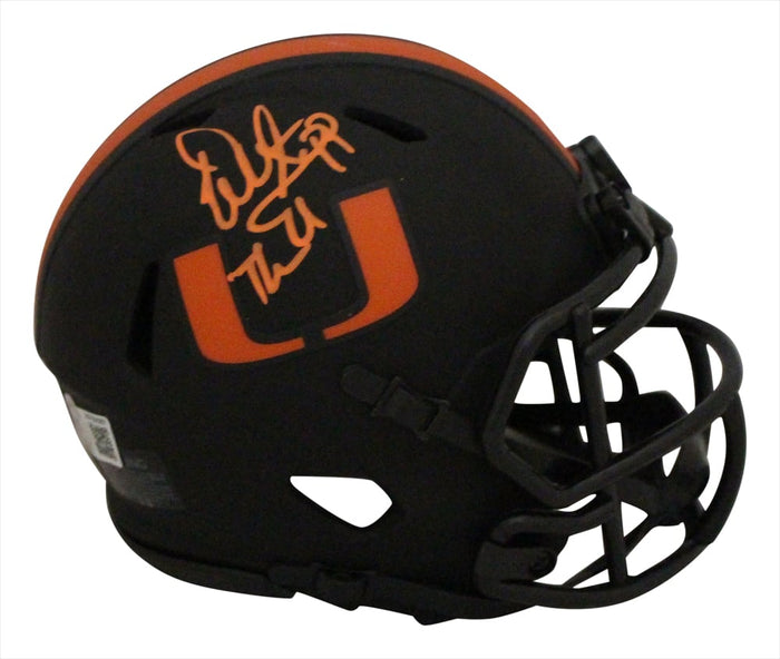 Warren Sapp Signed Miami Hurricanes Eclipse Mini Helmet The U – Beckett Authenticated-Powers Sports Memorabilia