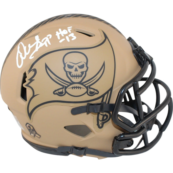 Warren Sapp Signed Tampa Bay Buccaneers 23 STS Mini Helmet – Beckett Authenticated-Powers Sports Memorabilia
