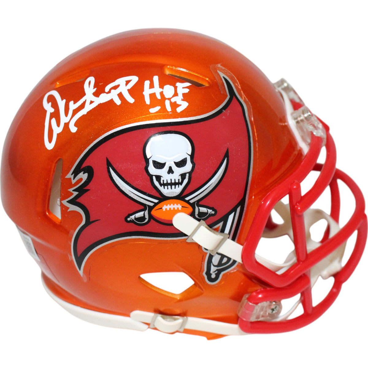 Warren Sapp Tampa Bay Buccaneers Signed Mini Helmet - HOF Beckett Beckett-Powers Sports Memorabilia
