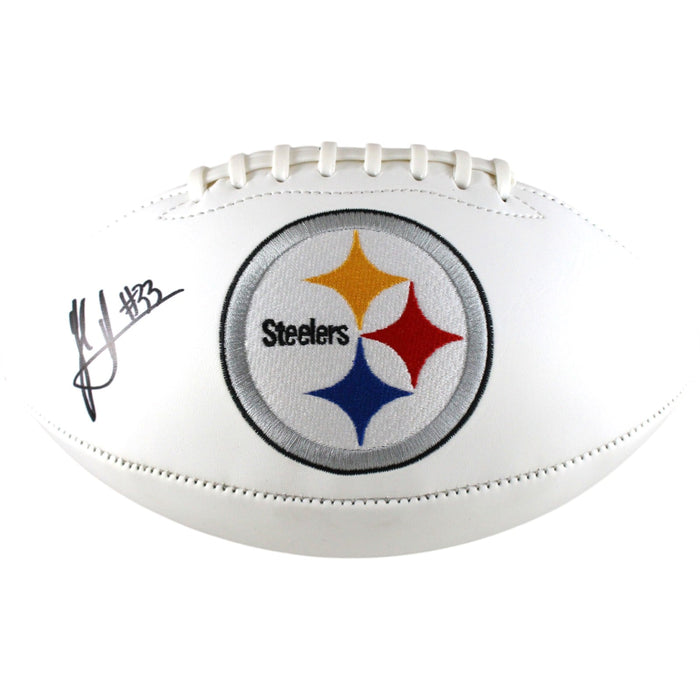 Jack Sawyer Signed Pittsburgh Steelers Logo Football – Beckett Witness Authenticated-Powers Sports Memorabilia