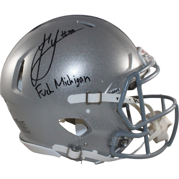 Jack Sawyer Signed Ohio State Buckeyes Pro Helmet F Michigan – Beckett Authenticated-Powers Sports Memorabilia