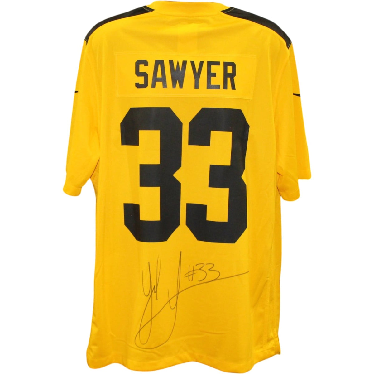 Jack Sawyer Signed Pittsburgh Steelers Nike Gold XL Jersey – Beckett Authenticated-Powers Sports Memorabilia