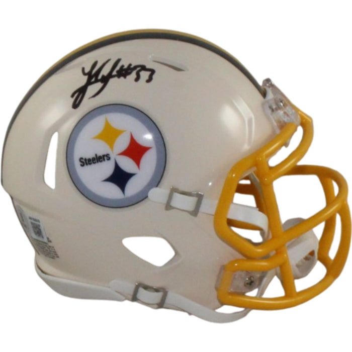 Jack Sawyer Signed Pittsburgh Steelers Retro Mini Helmet Beckett WIT-Powers Sports Memorabilia