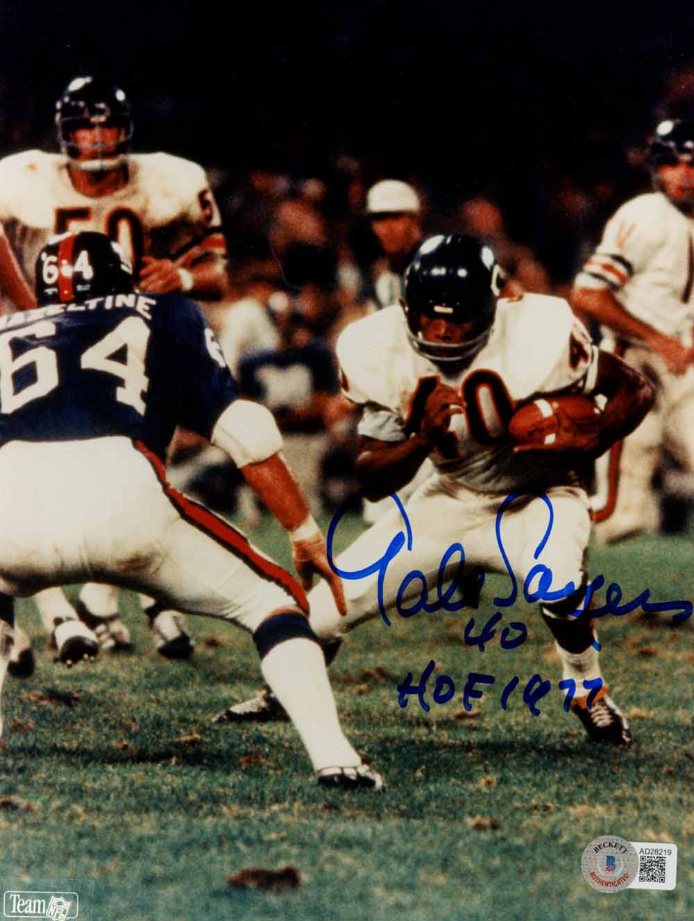 Gale Sayers Chicago Bears Signed 8x10 Photo - HOF Beckett Beckett-Powers Sports Memorabilia