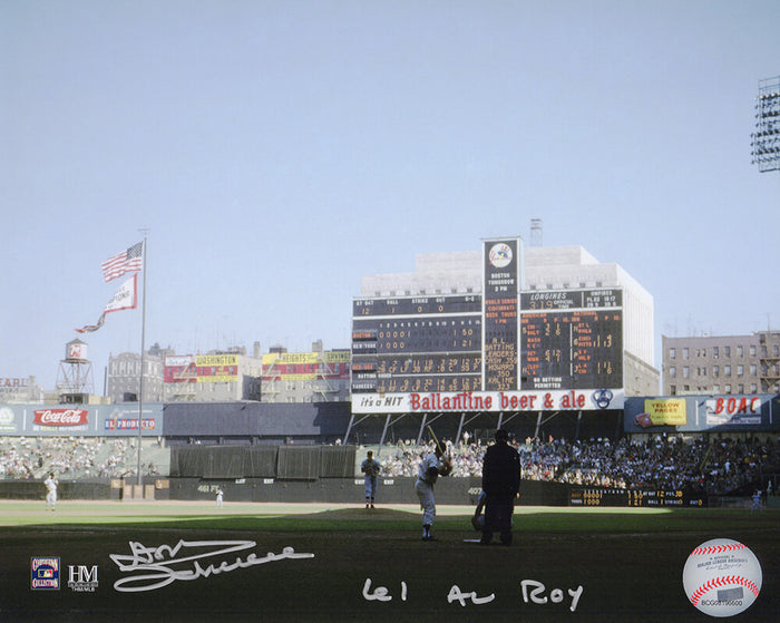Don Schwall Autographed Boston Red Sox Pitching 8x10 Photo with 61 AL ROY-Powers Sports Memorabilia