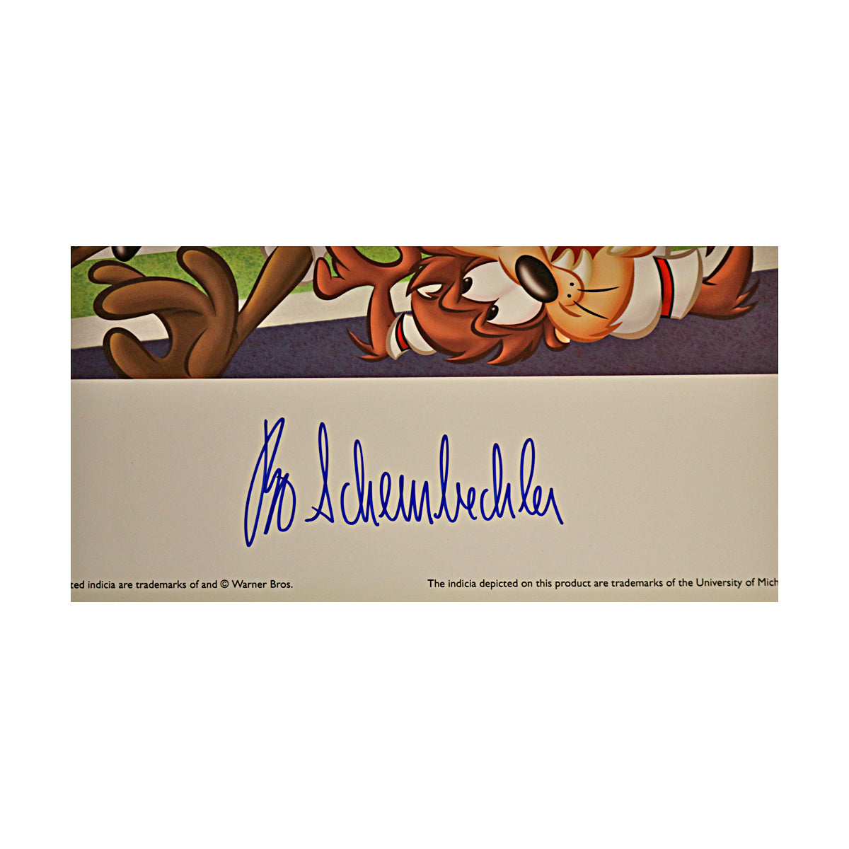 Bo Schembechler Michigan Wolverines Signed 19x22.5 Bo Knows Bugs Litho 126/1000 (JSA Holo)