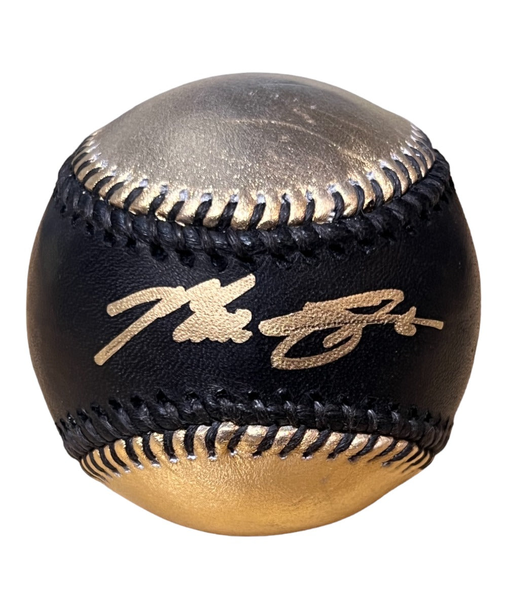Max Scherzer New York Mets Signed Baseball - Gold and Black MLB baseball-Powers Sports Memorabilia