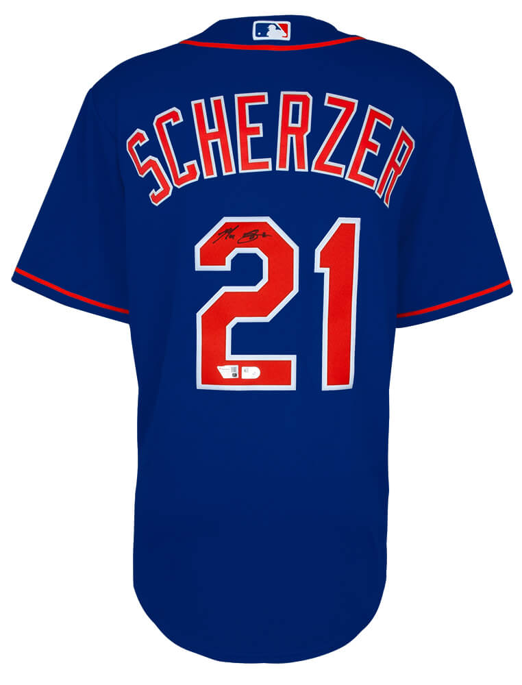 Max Scherzer New York Mets Autographed Nike Replica Baseball Jersey-Powers Sports Memorabilia