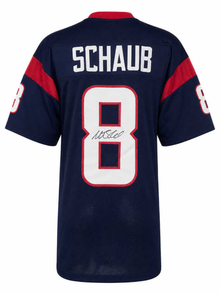 Matt Schaub Autographed Navy Custom Football Jersey-Powers Sports Memorabilia
