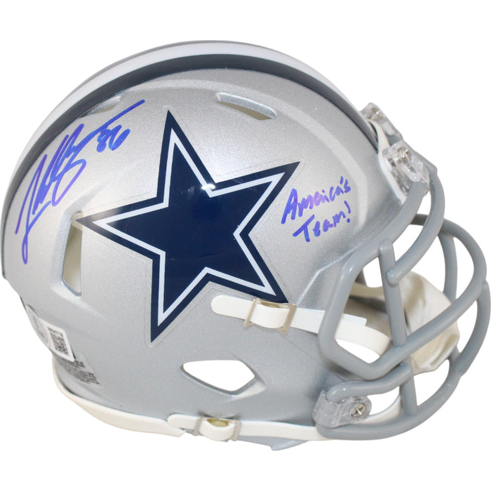 Luke Schoonmaker Signed Dallas Cowboys Mini Helmet America's Team – Beckett Authenticated-Powers Sports Memorabilia
