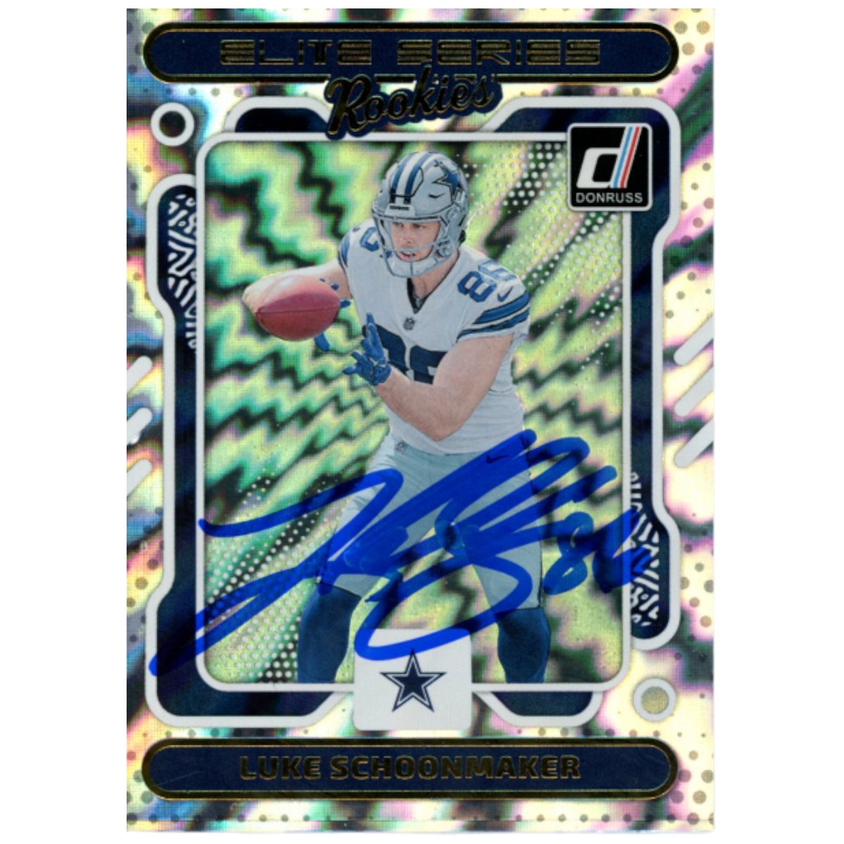 Luke Schoonmaker Dallas Cowboys Signed Card - 2023 Donruss Elite #18 Beckett Beckett-Powers Sports Memorabilia