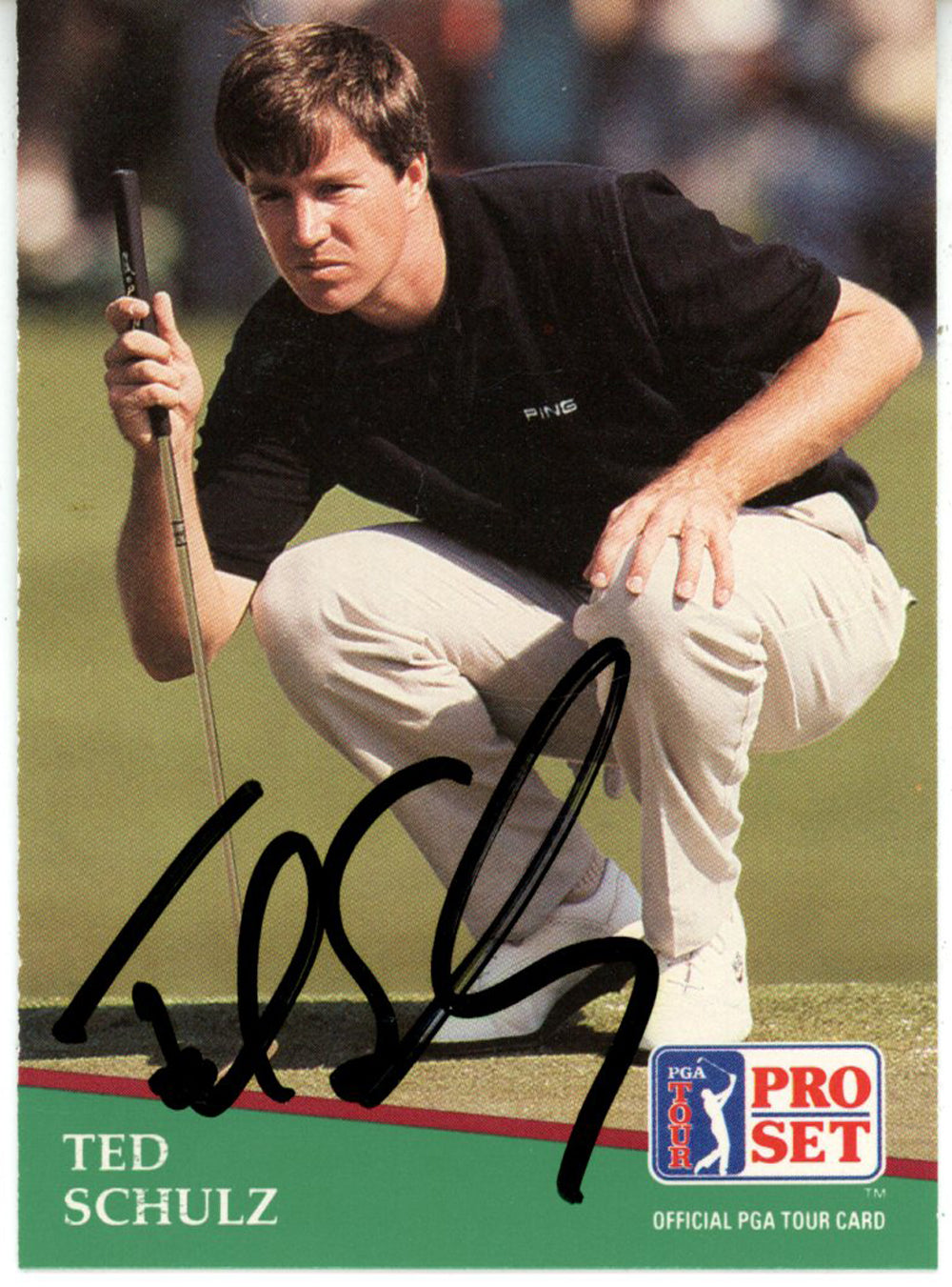 Ted Schulz Pga Signed Card - 1991 Pro Set #156 Beckett Beckett-Powers Sports Memorabilia