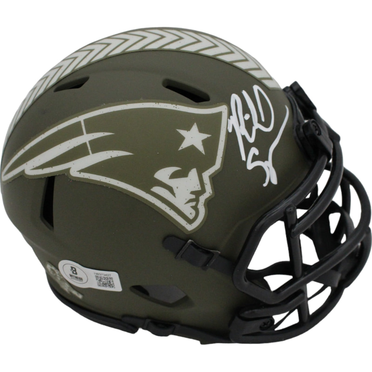 Richard Seymour Signed New England Patriots 22 Salute Mini – Beckett Authenticated-Powers Sports Memorabilia