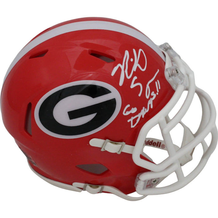 Richard Seymour Signed Georgia Bulldogs Mini Helmet "Go Dawgs" – Beckett Authenticated-Powers Sports Memorabilia