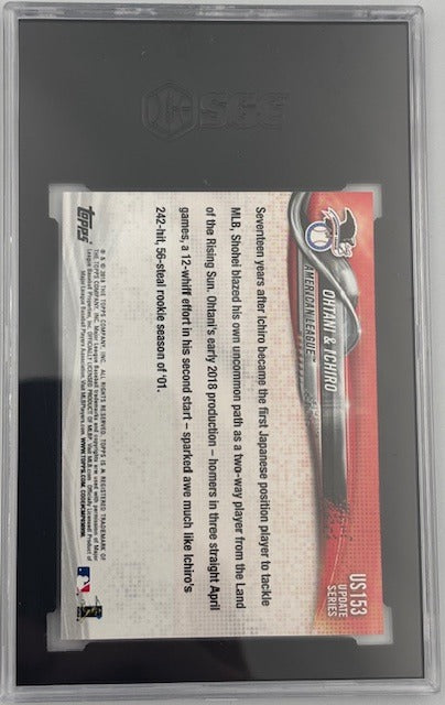 Shohei Ohtani 2018 Topps Update Japan's Finest RC Rookie Card #US153 Graded SGC 10 Cert #8011858