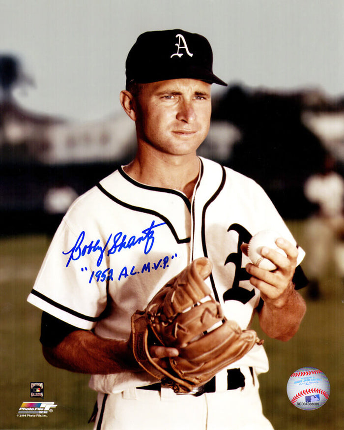 Bobby Shantz Autographed Philadelphia Athletics 8x10 Photo with 1952 AL MVP-Powers Sports Memorabilia
