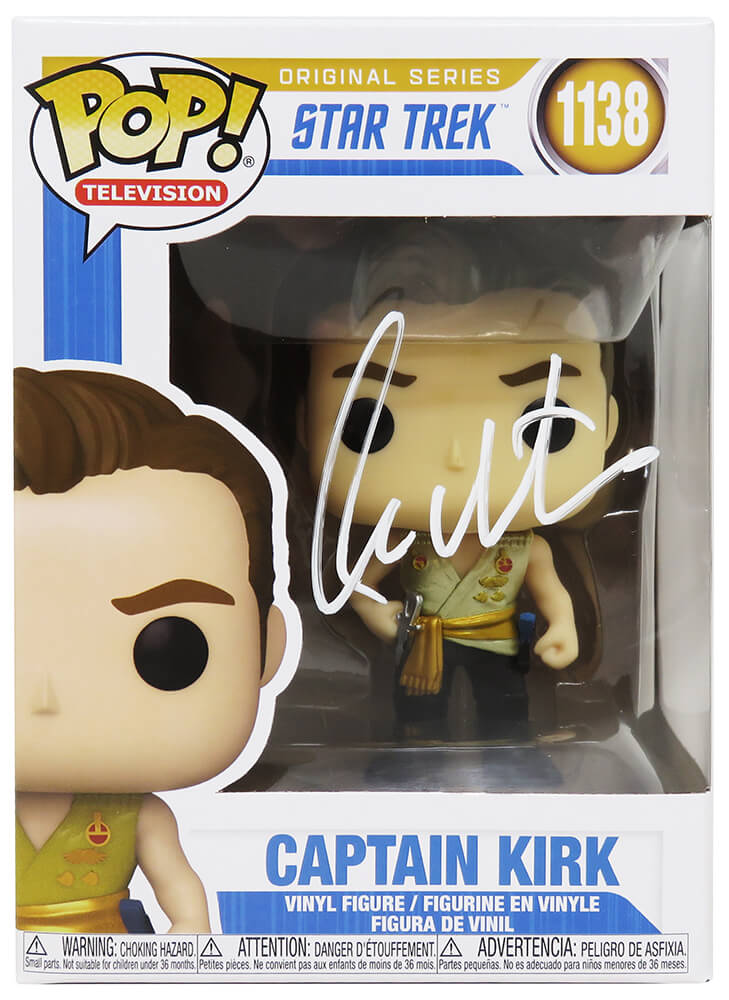 William Shatner Autographed Star Trek Captain Kirk Funko Pop Doll #1138-Powers Sports Memorabilia