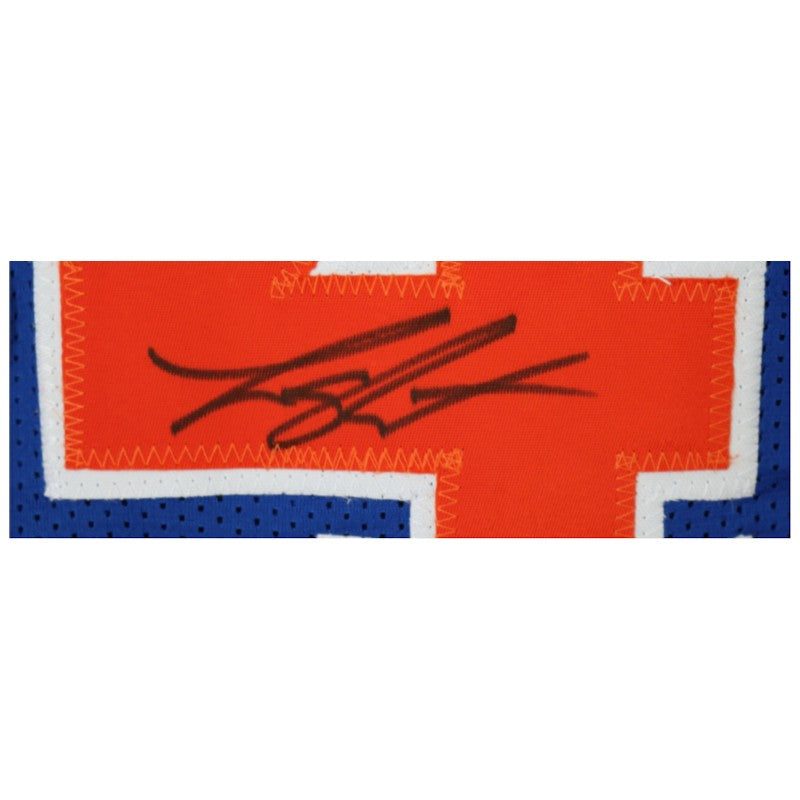 Landry Shamet New York Knicks Signed Pro Style Blue Jersey-Powers Sports Memorabilia