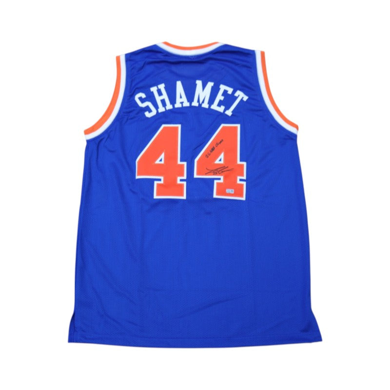 Landry Shamet New York Knicks Signed Inscribed 26 NBA Champs Pro Style Blue Jersey-Powers Sports Memorabilia