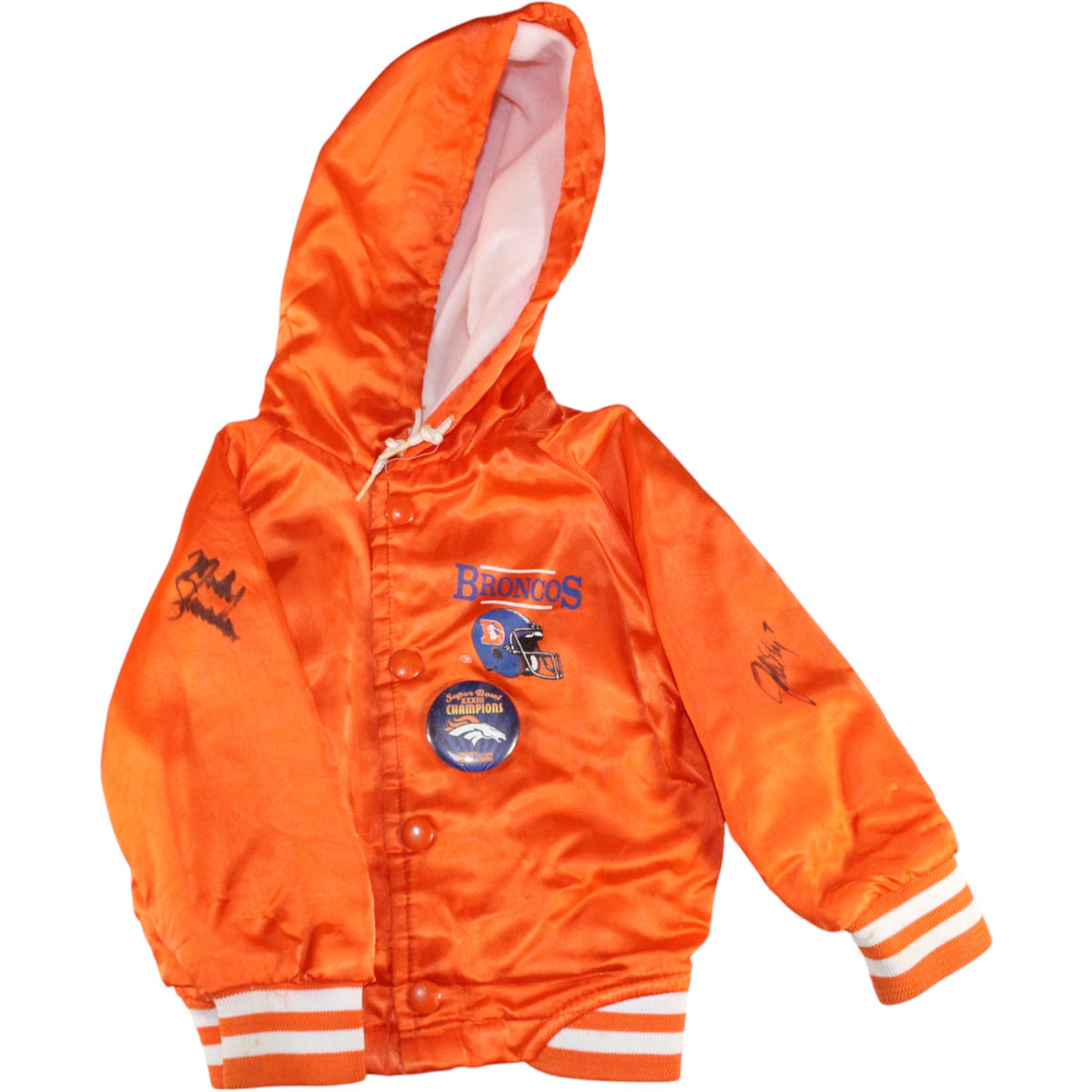 Mike Shanahan John Elway Denver Broncos Signed Mini Helmet - Jacket Sz 2 Orange Beckett Beckett-Powers Sports Memorabilia