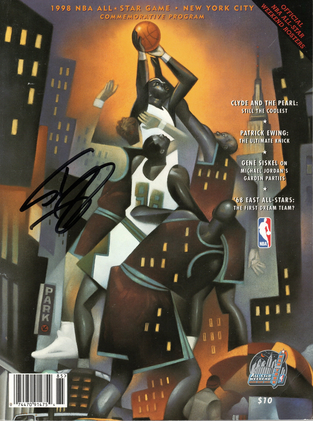 Shaquille O'Neal Signed Los Angeles Lakers 1998 NBA All Star Game Program - Beckett-Powers Sports Memorabilia
