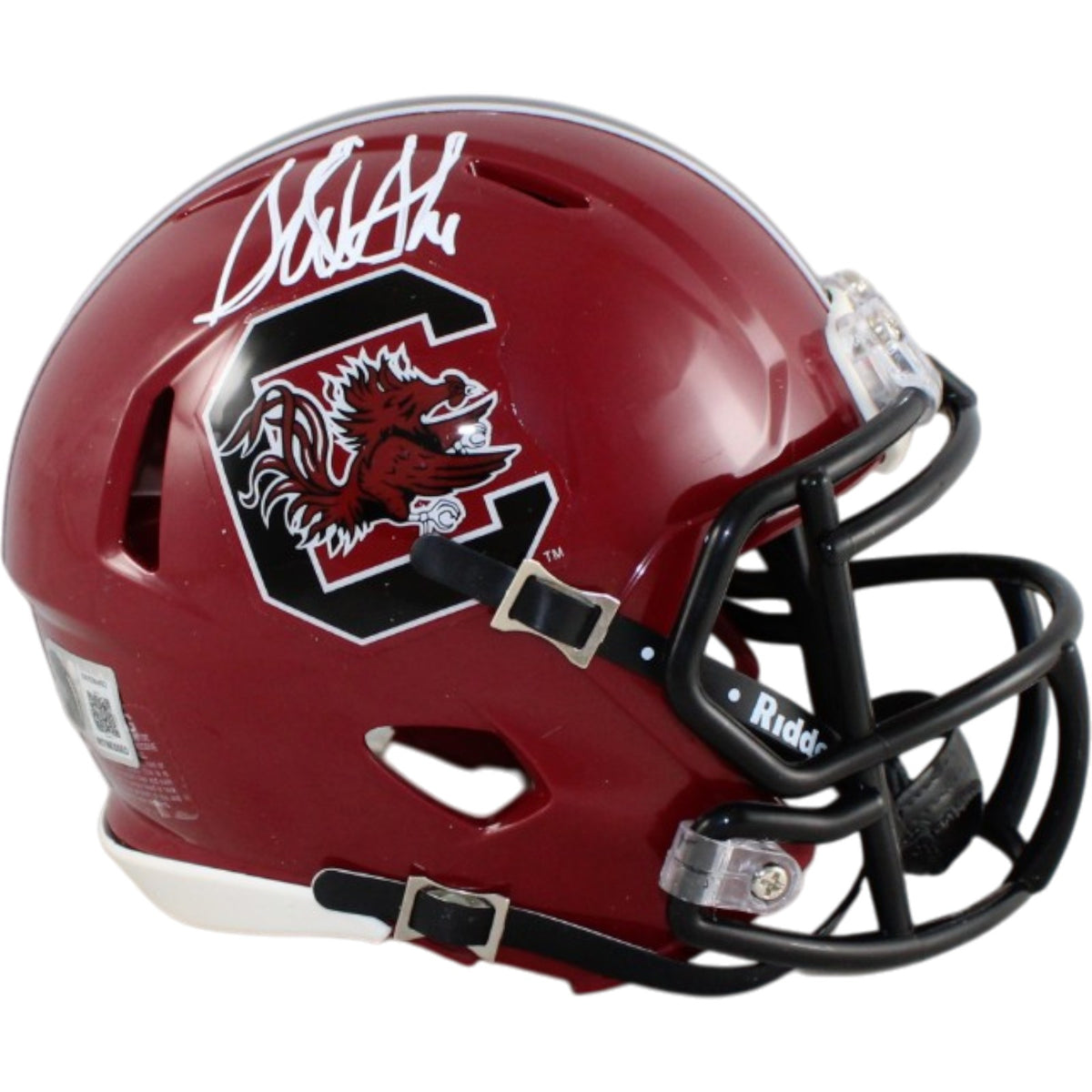Sterling Sharpe South Carolina Gamecocks Signed Helmet Mini Cardinal-Powers Sports Memorabilia