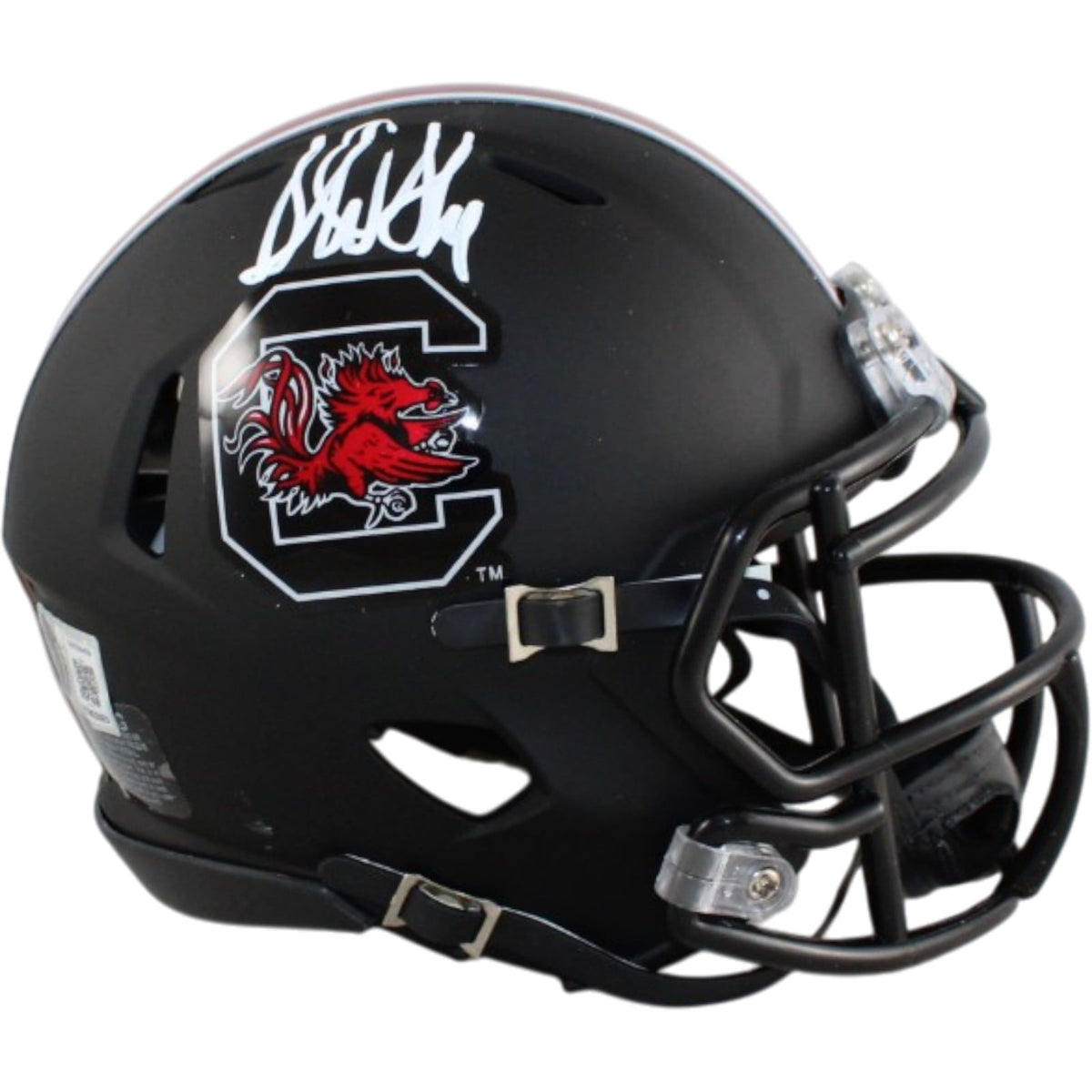 Sterling Sharpe Signed South Carolina Gamecocks Matte Black Mini-Powers Sports Memorabilia