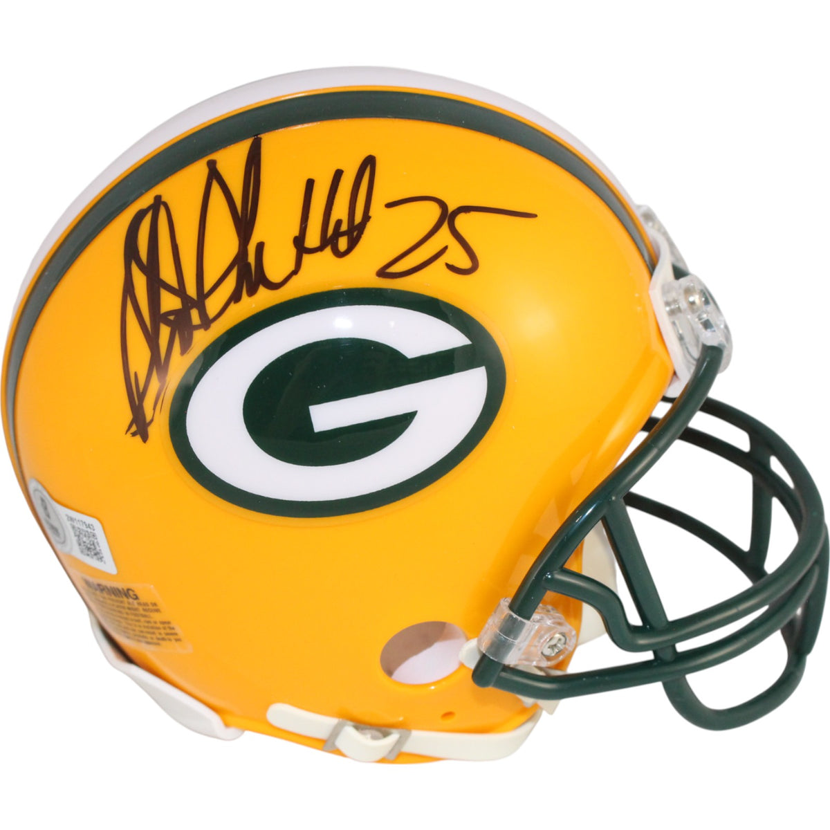Sterling Sharpe Green Bay Packers Signed Mini Helmet VSR4 HOF-Powers Sports Memorabilia