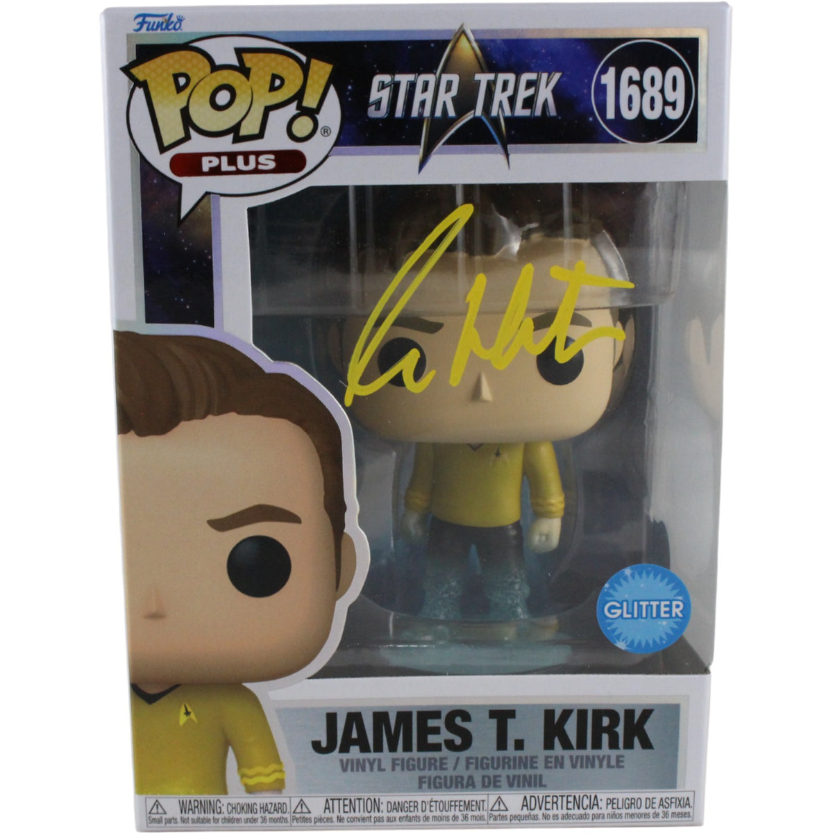 William Shatner Star Trek Signed Funko Pop - Funko Pop! 1689 James T Kirk Beckett Beckett-Powers Sports Memorabilia