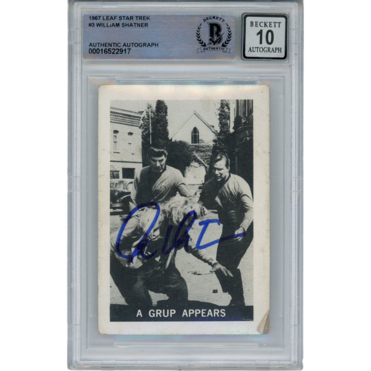 William Shatner Star Trek Signed Card - 1967 Leaf Beckett Beckett - 47093-Powers Sports Memorabilia