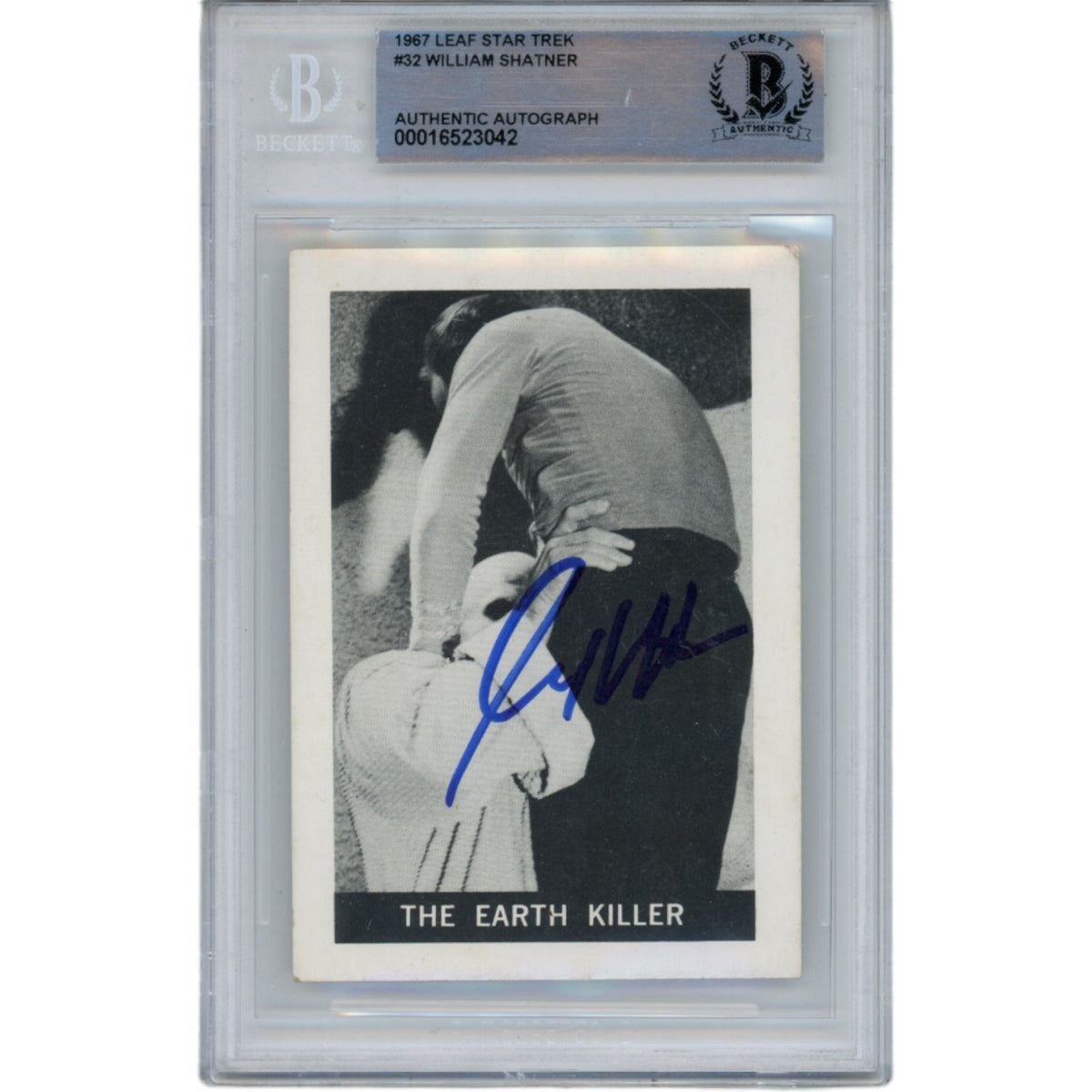William Shatner Star Trek Signed Card - 1967 Leaf Beckett Beckett - 47131-Powers Sports Memorabilia
