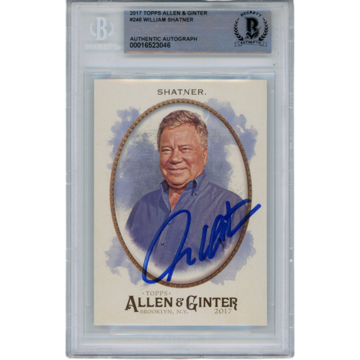 William Shatner Star Trek Signed Card - Allen & Ginter 246 Beckett Beckett-Powers Sports Memorabilia