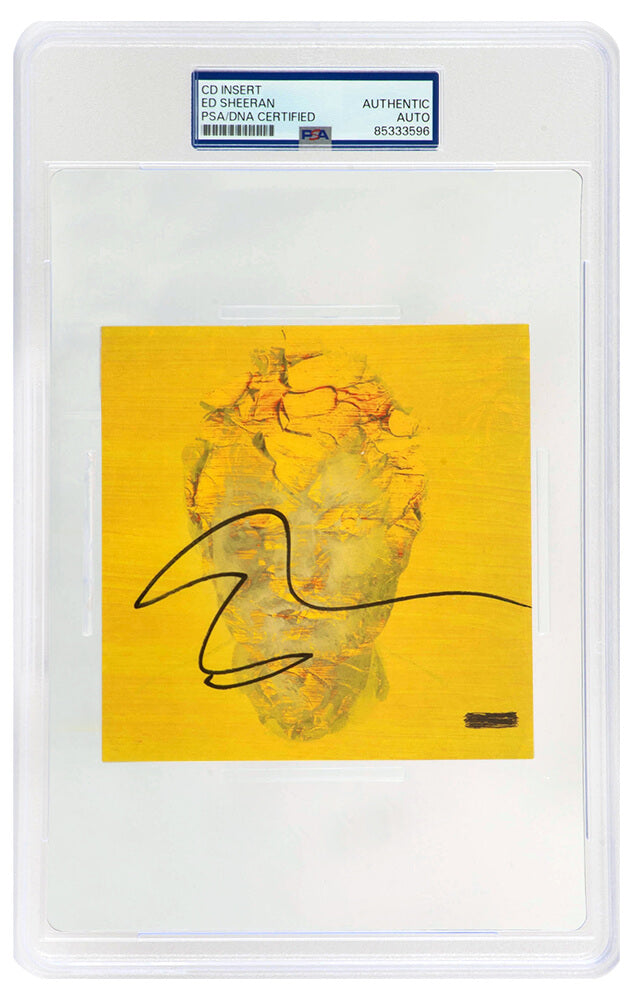 Ed Sheeran Autographed 'Subtract' 5x5 CD Insert - (PSA/DNA Encapsulated)-Powers Sports Memorabilia