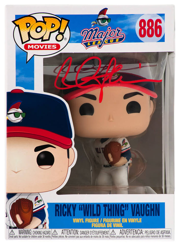 Charlie Sheen Autographed Major League Ricky Wild Thing Vaughn Funko Pop Doll #886-Powers Sports Memorabilia