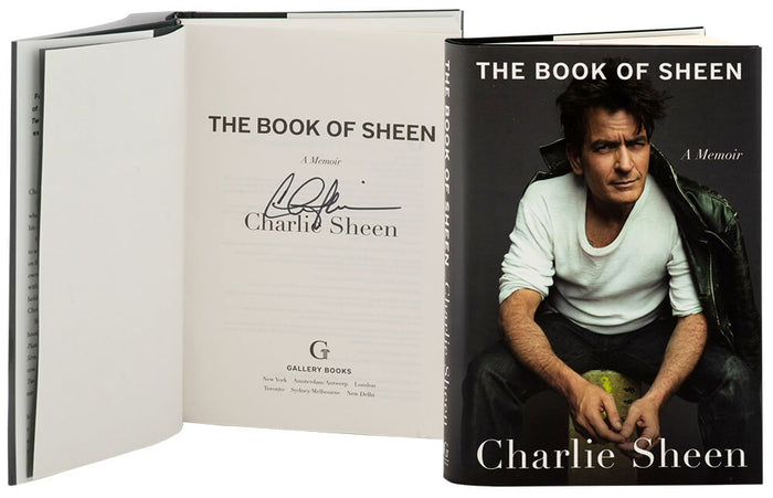 Charlie Sheen Autographed The Book Of Sheen: A Memoir Hardcover Book-Powers Sports Memorabilia
