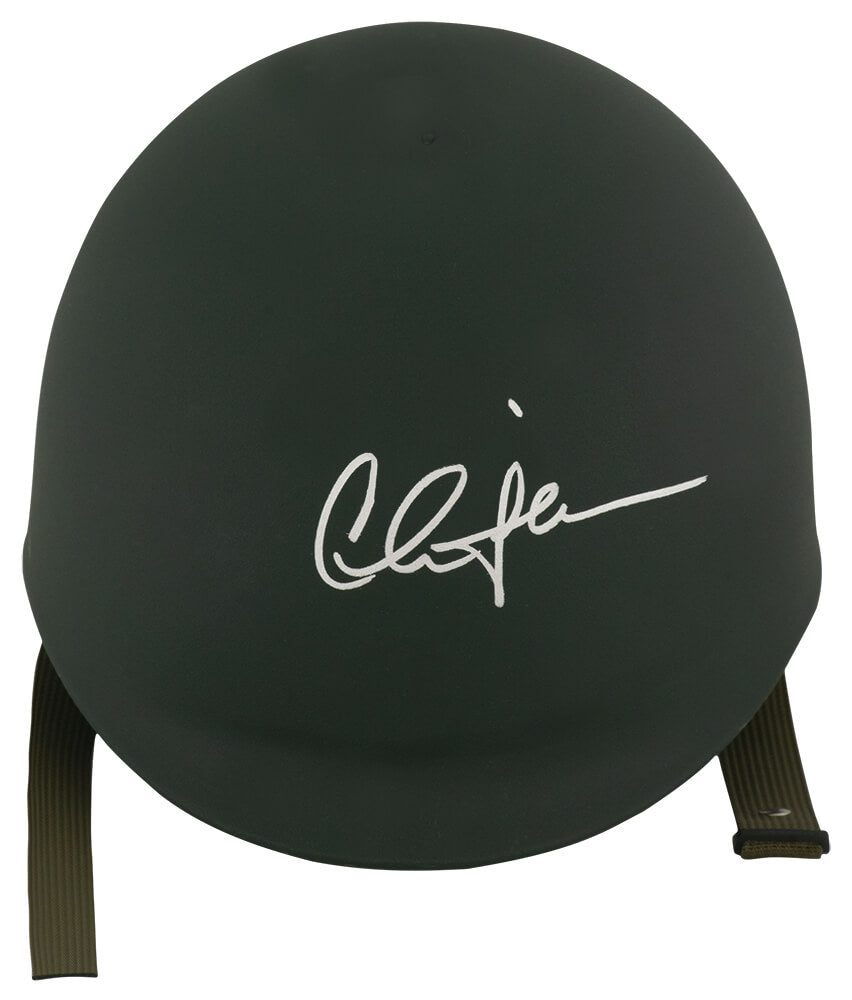 Charlie Sheen Autographed Green Army Costume Helmet-Powers Sports Memorabilia