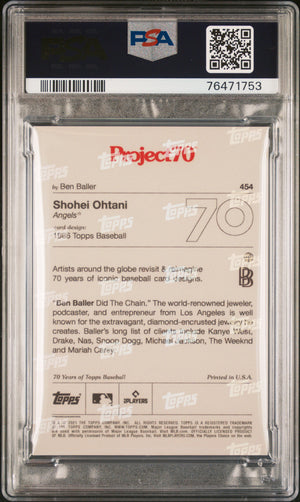 Shohei Ohtani 2021 Topps Project 70 Baseball Card #454 Graded PSA 10-Powers Sports Memorabilia